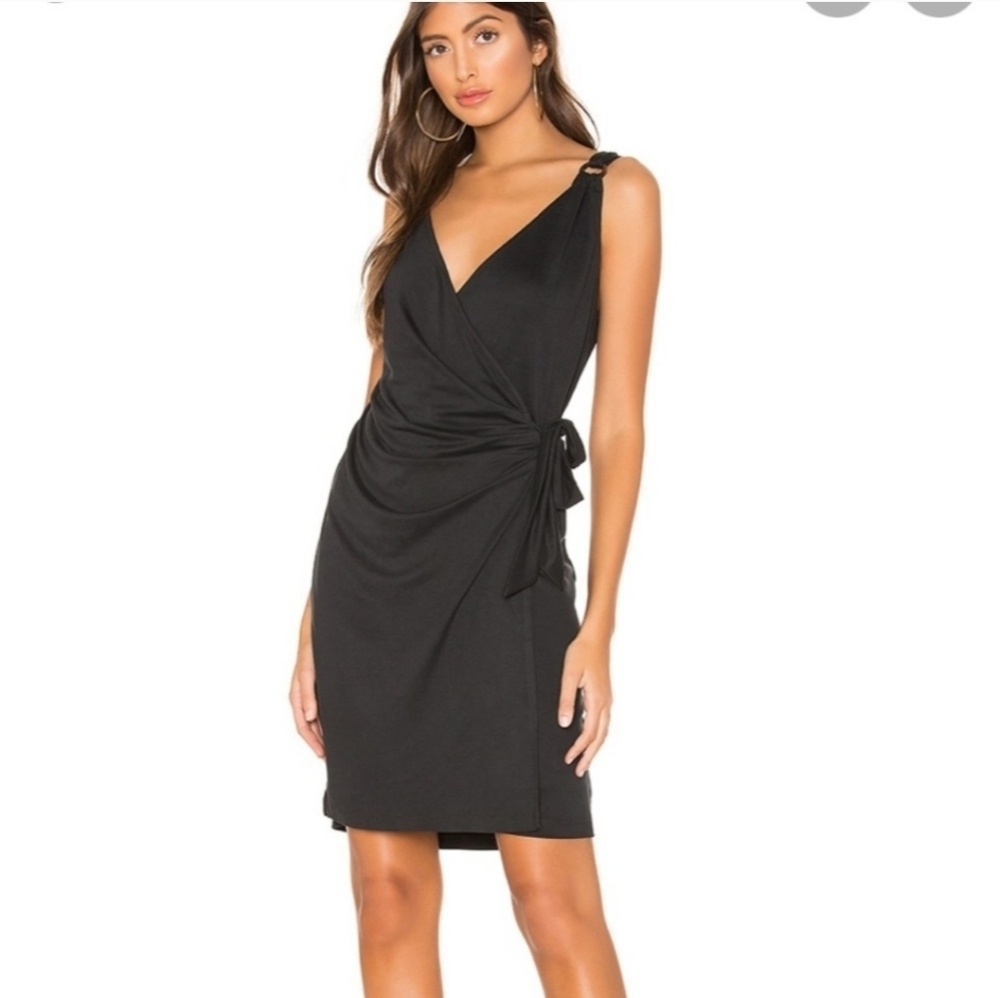 Heartloom Rory Elegant Black Wrap Dress Size Small Nwt